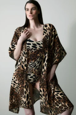 Luxe Leopard Cotton Gauze Cover-Up