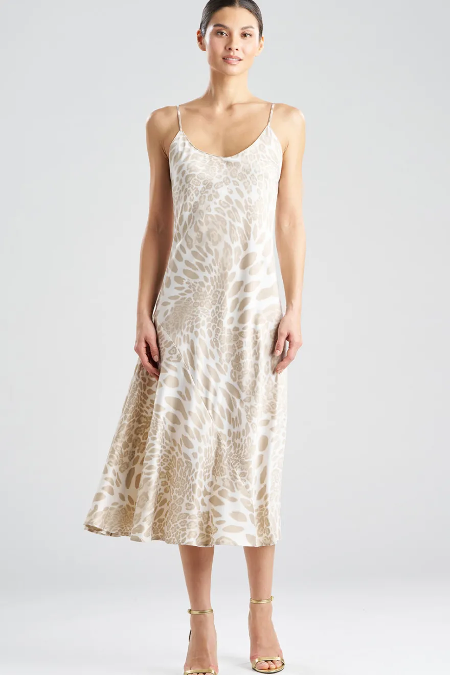 Luxe Leopard Scoop Neck Slip Dress
