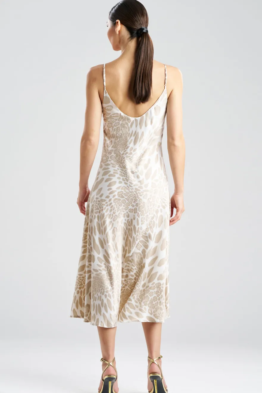 Luxe Leopard Scoop Neck Slip Dress