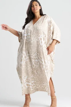 Luxe Leopard Zip Caftan