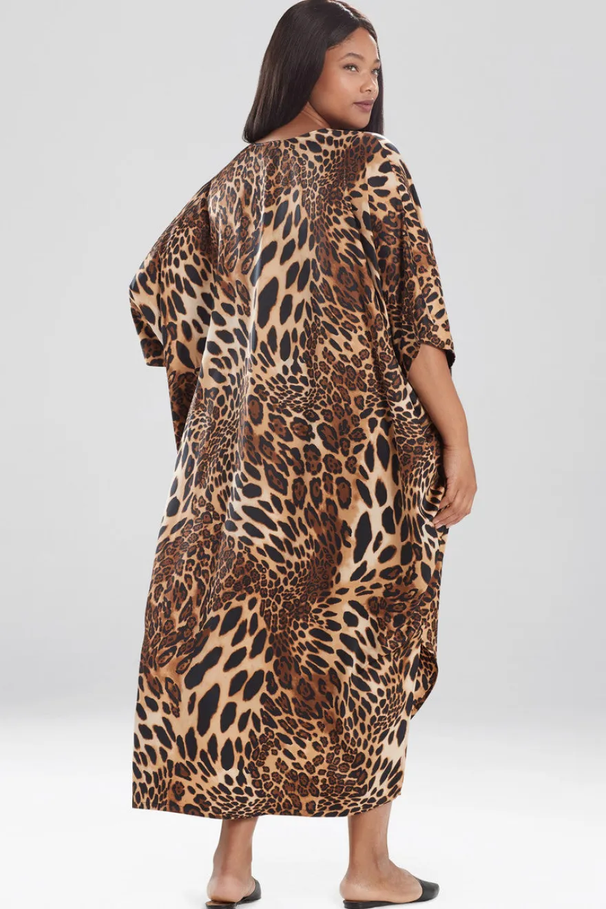 Luxe Leopard Zip Caftan
