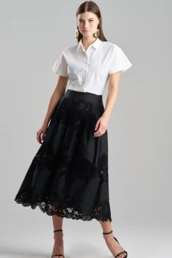 Madeira Cutwork Embroidered Maxi Skirt