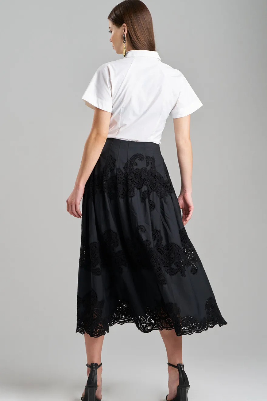 Madeira Cutwork Embroidered Maxi Skirt