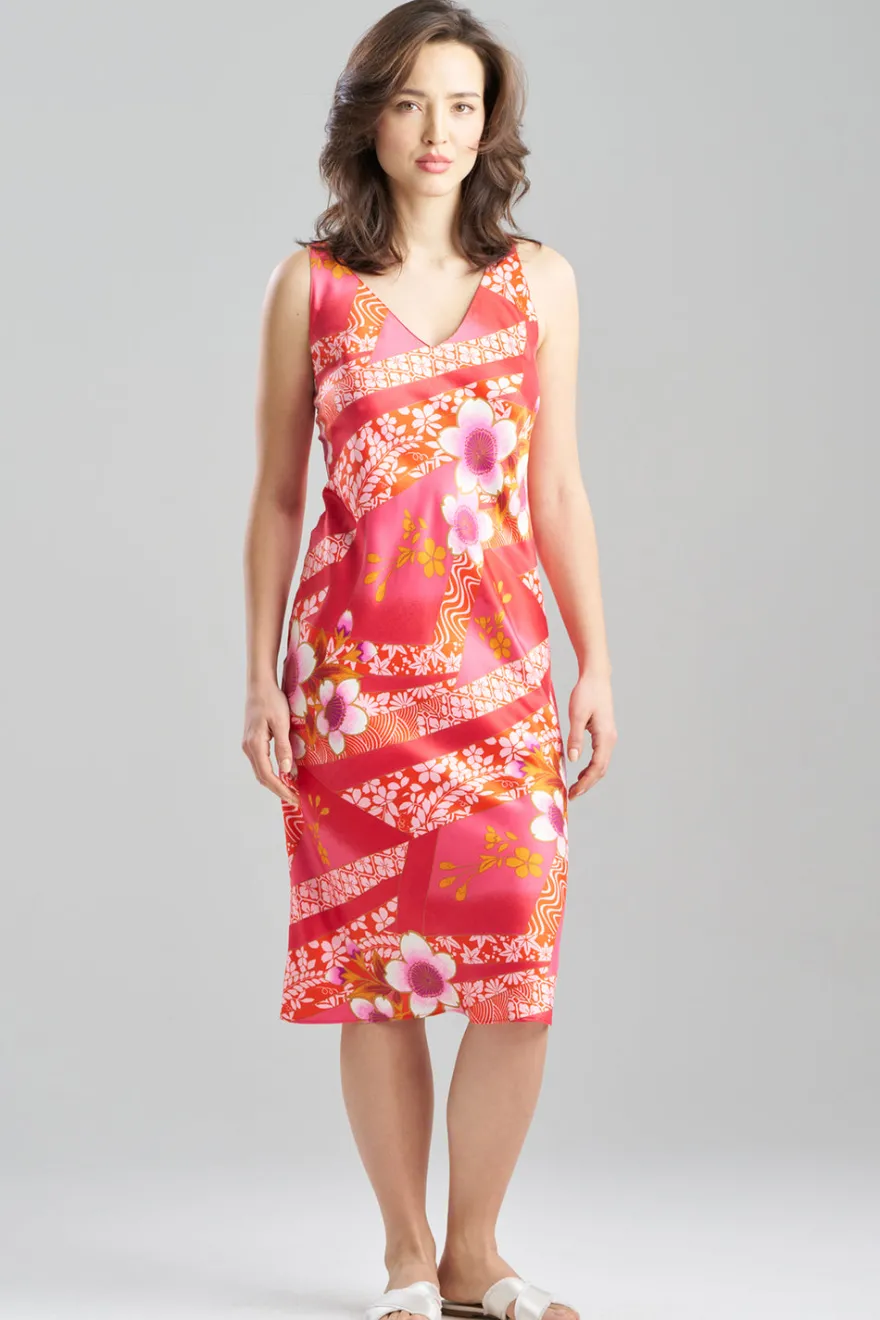 Magnolia Printed Satin Slip Dress