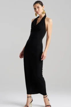 Matte Jersey Halter Maxi Dress