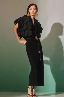 Matte Jersey Halter Maxi Dress