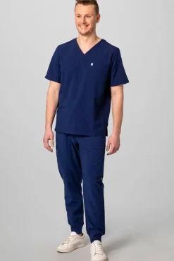 Men's 2-Pocket V-Neck Scrub Top