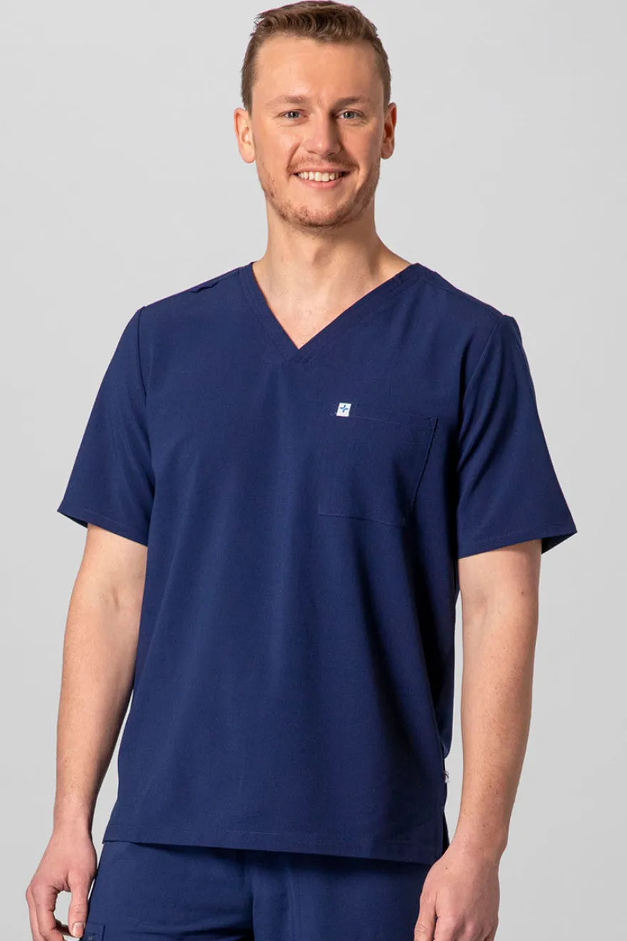 Men's 2-Pocket V-Neck Scrub Top