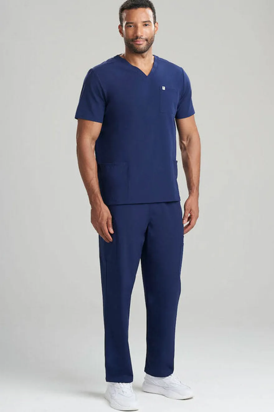 Men's 3-Pocket V-Neck Scrub Top