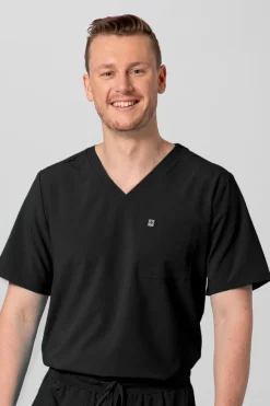 Men's 2-Pocket V-Neck Scrub Top
