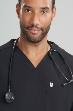 Men's 3-Pocket V-Neck Scrub Top