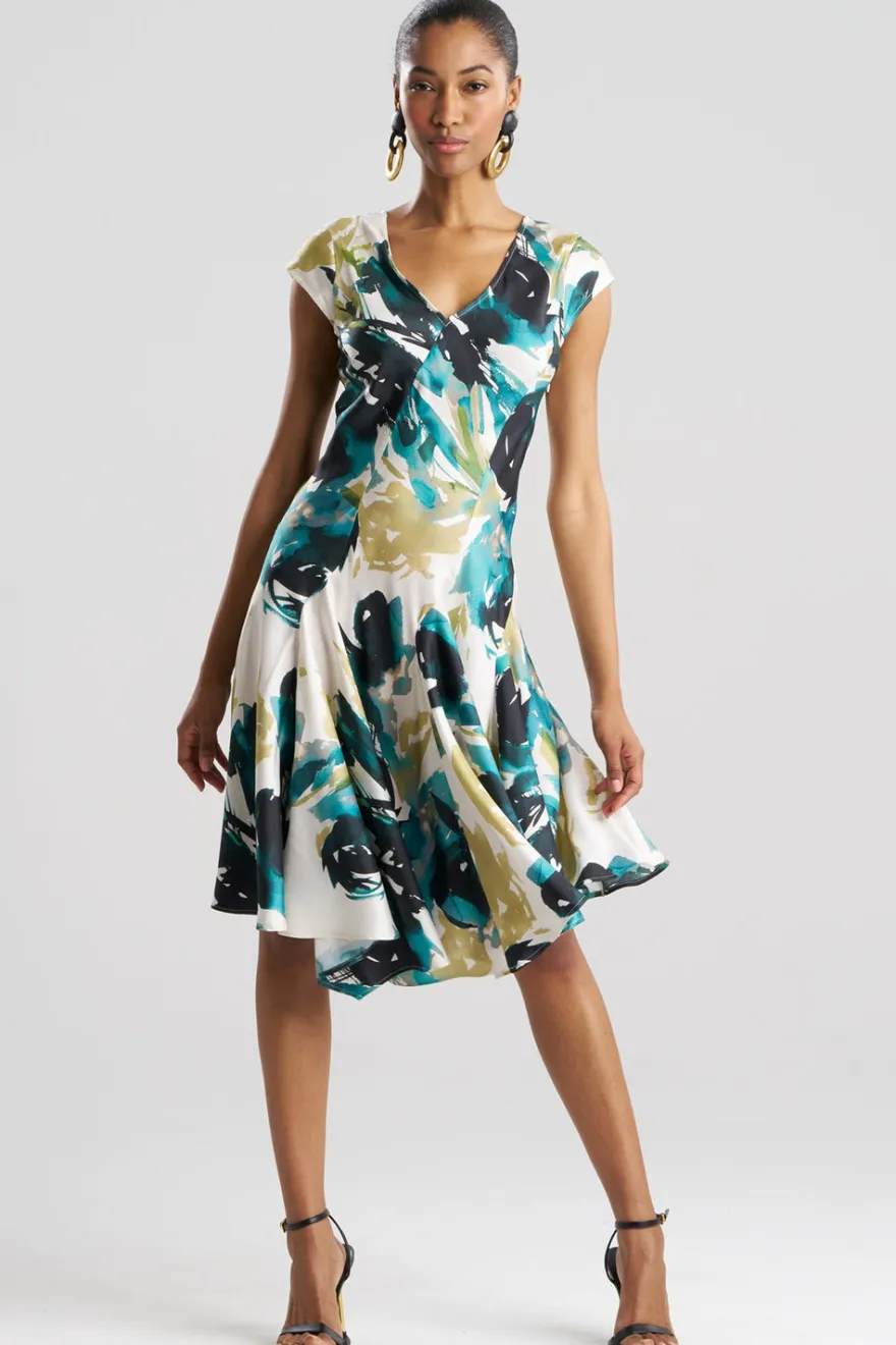 Mira Silk Twill Asymmetric Dress