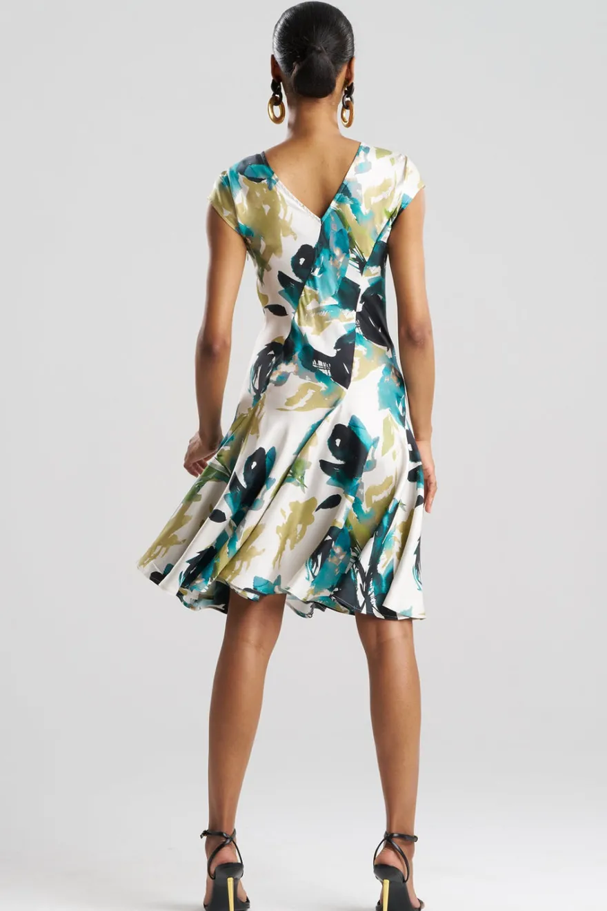 Mira Silk Twill Asymmetric Dress