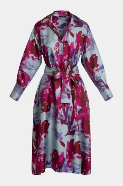 Mira Silk Twill Oversized Shirt Dress
