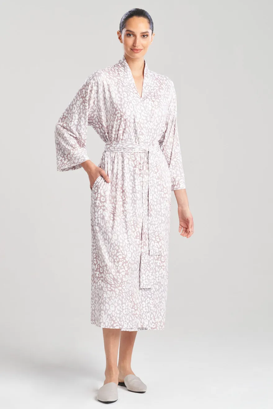 Misty Leopard Cozy Knit Robe