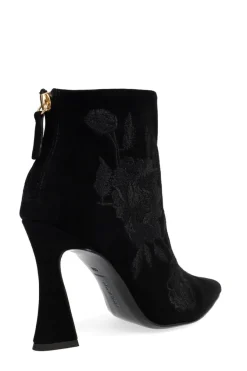 Mitsu Shugo Embroidery Square Heel Ankle Boot