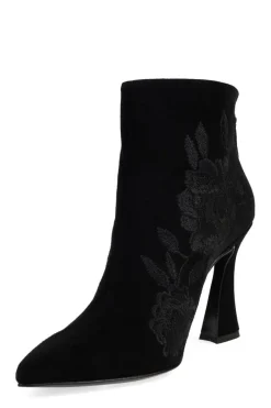 Mitsu Shugo Embroidery Square Heel Ankle Boot