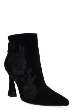 Mitsu Shugo Embroidery Square Heel Ankle Boot
