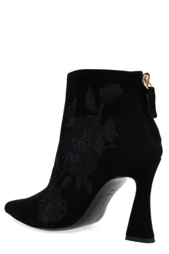 Mitsu Shugo Embroidery Square Heel Ankle Boot