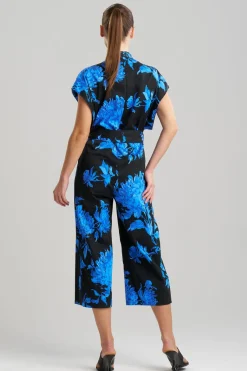 Miyako Printed Cotton Chino Crop Jumpsuit