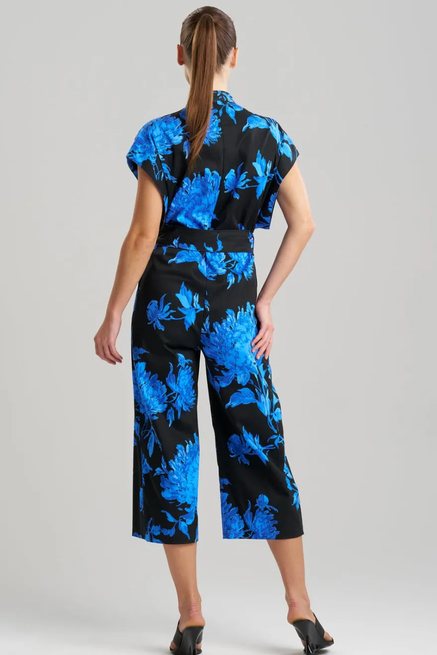 Miyako Printed Cotton Chino Crop Jumpsuit