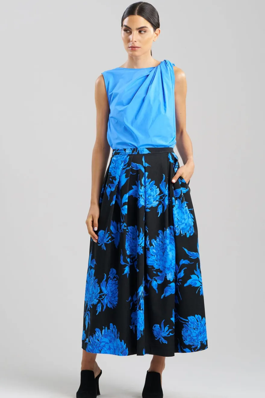 Miyako Printed Cotton Chino Maxi Skirt