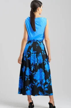 Miyako Printed Cotton Chino Maxi Skirt