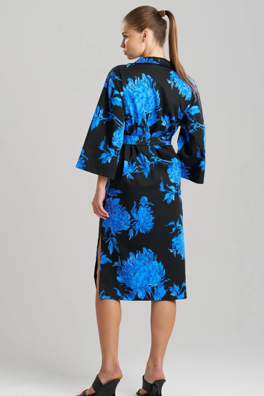 Miyako Printed Cotton Chino Kimono Shirtdress
