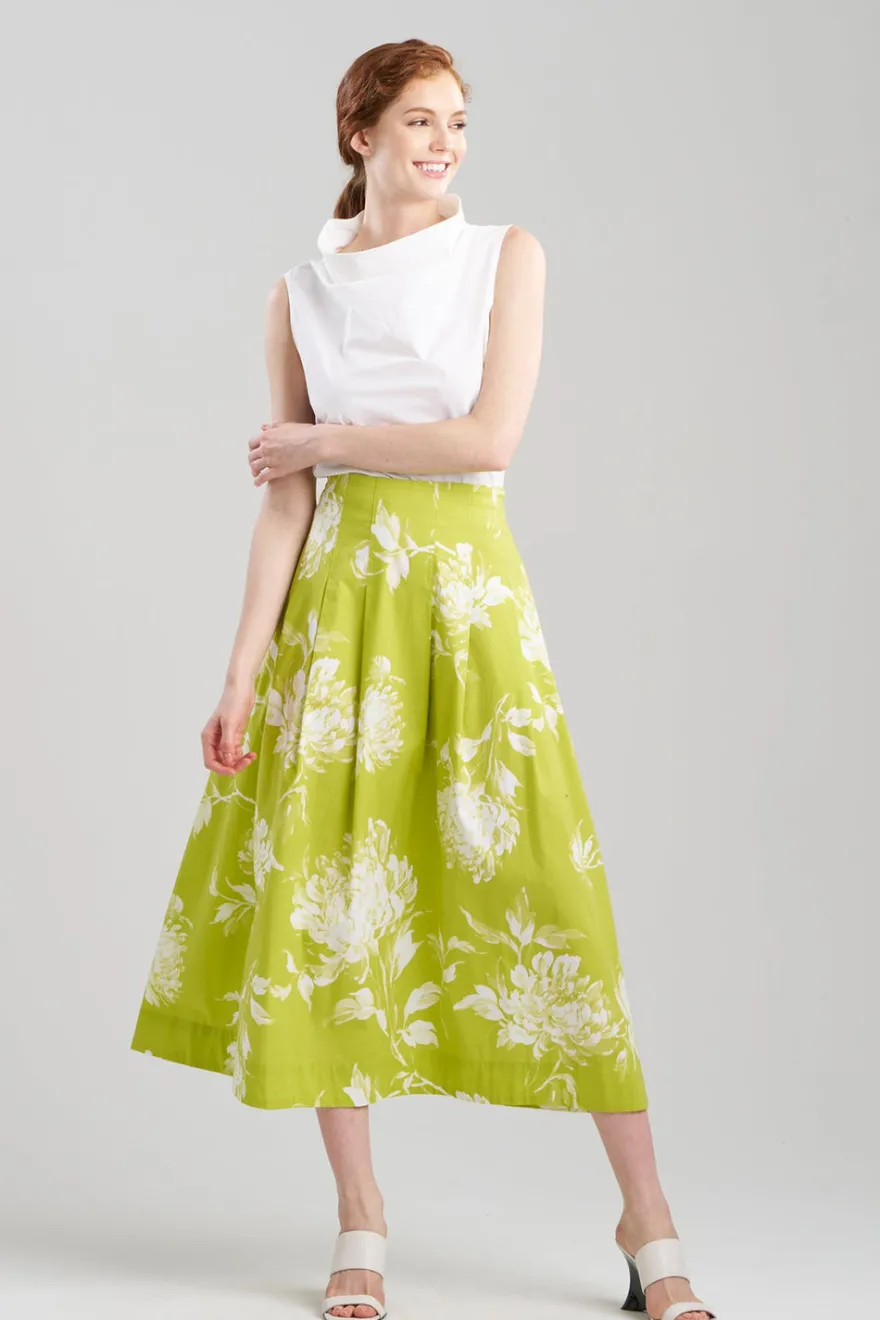 Miyako Printed Cotton Poplin Maxi Skirt