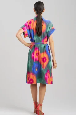 Multi Floral Mandarin Shirtdress