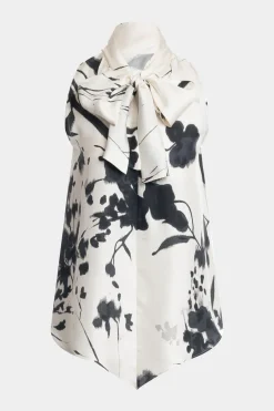 Nara Silk Twill Halter Scarf Top