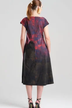 Niji Tie Dye Taffeta Trapeze Dress