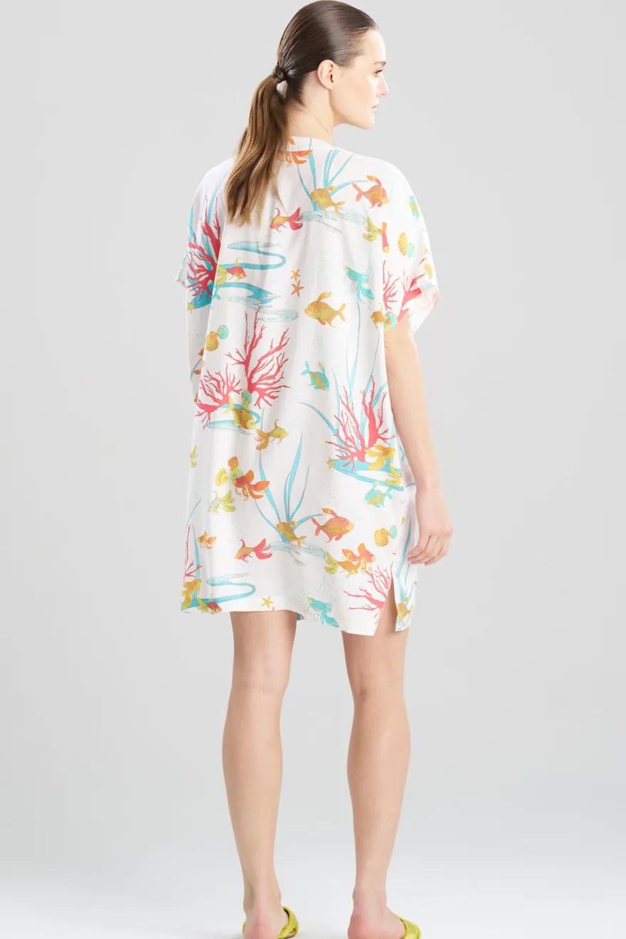 Ocean's Embrace Printed Challis Sleepshirt