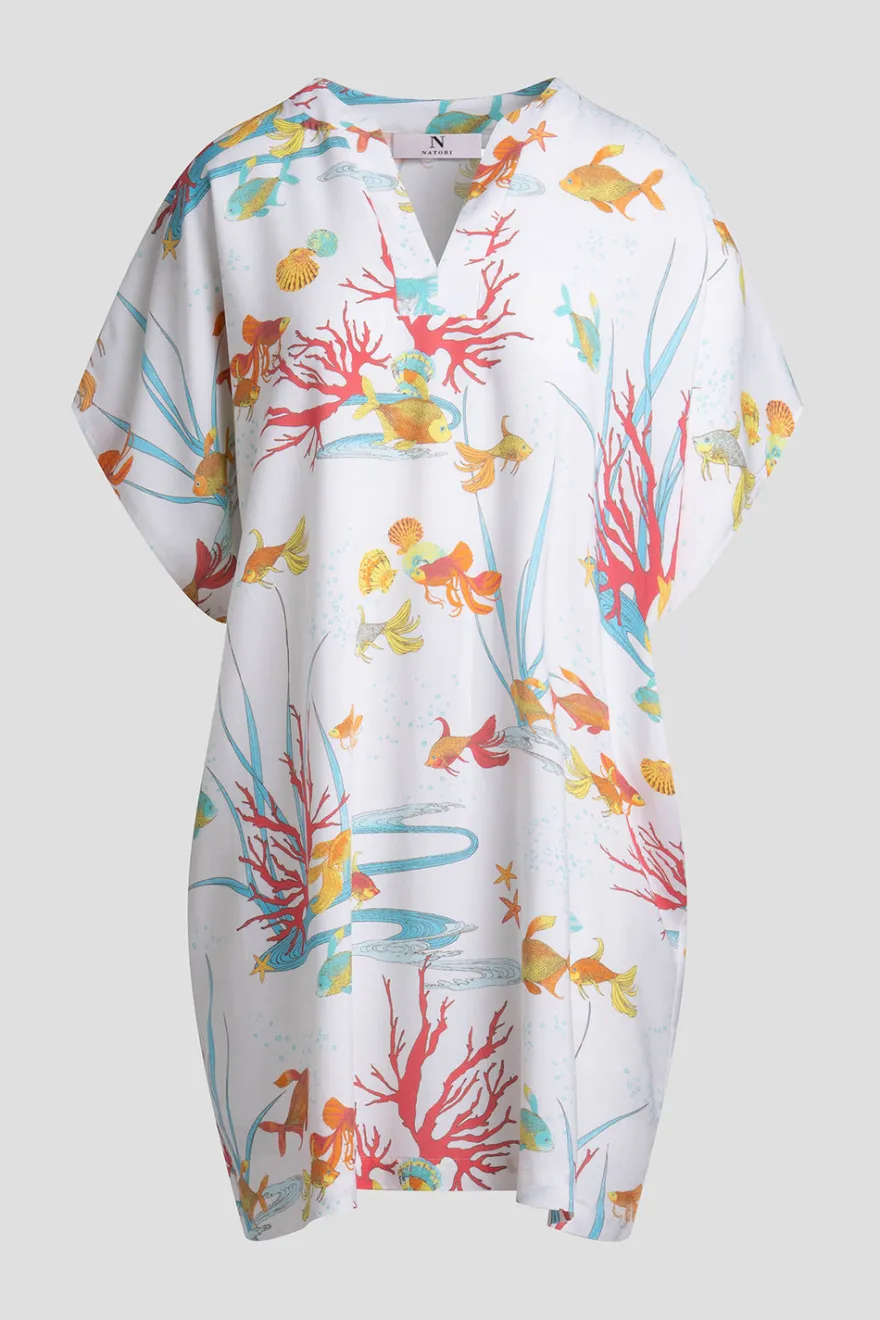 Ocean's Embrace Printed Challis Sleepshirt