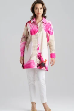 Orchid Cotton Poplin Oversized Button Down Shirt