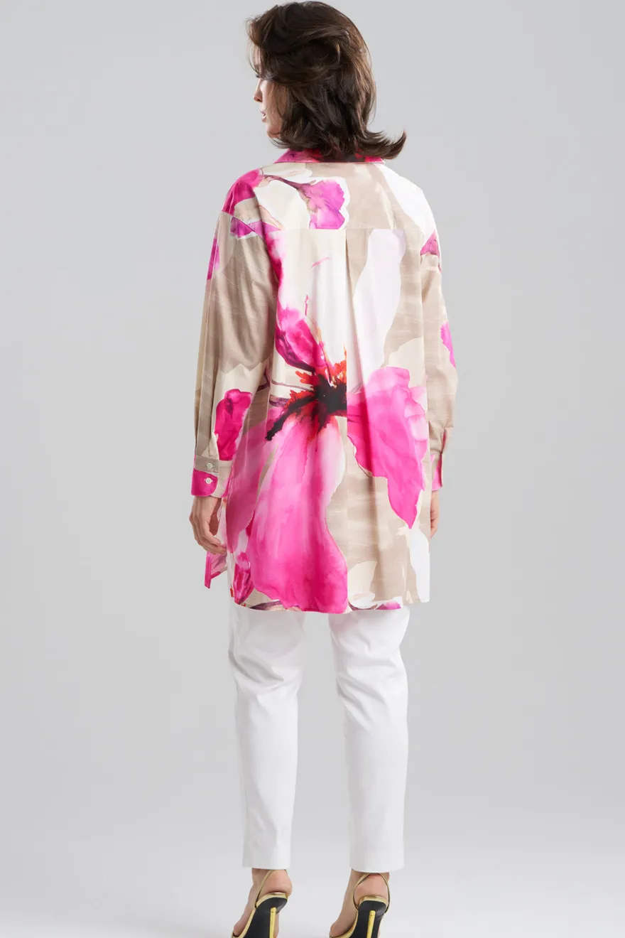 Orchid Cotton Poplin Oversized Button Down Shirt