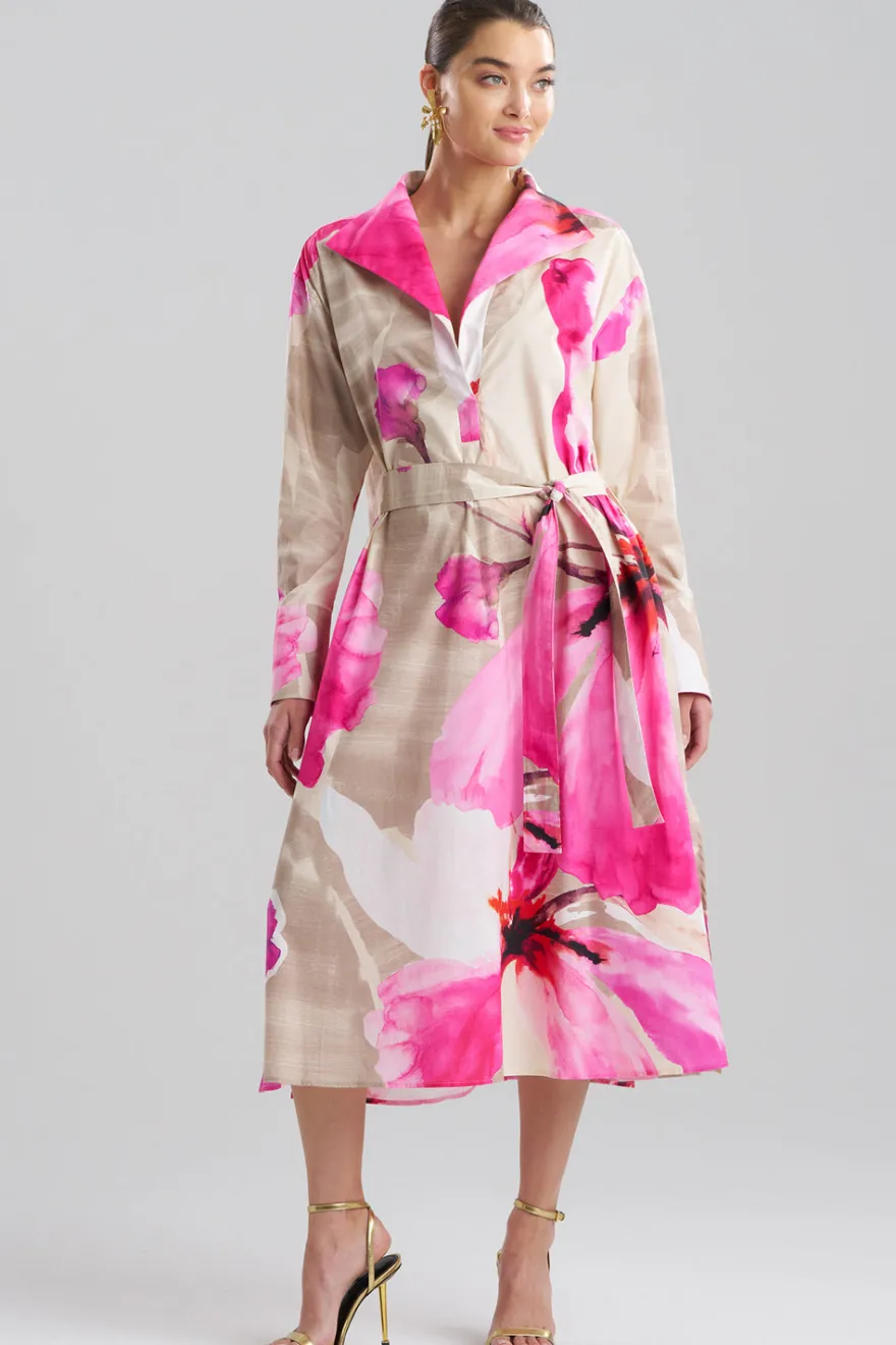 Orchid Cotton Poplin Oversized Pull Over Shirtdress