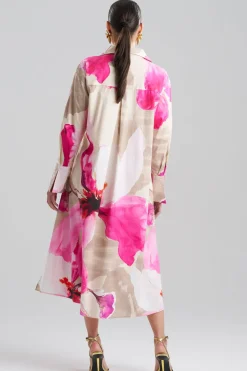 Orchid Cotton Poplin Oversized Pull Over Shirtdress