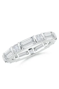 Orient Express Lab-Grown 14K Gold Baguette & Cushion Diamond Eternity Band