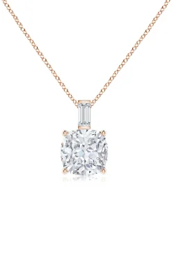 Orient Express Lab-Grown 14K Gold & Cushion Diamond Pendant Necklace