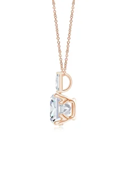 Orient Express Lab-Grown 14K Gold & Cushion Diamond Pendant Necklace