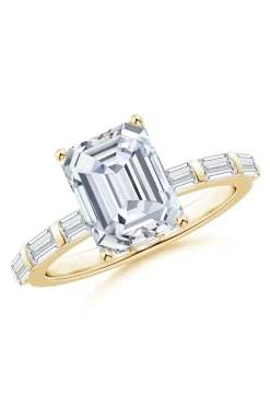 Orient Express Lab-Grown 14K Gold & Emerald Cut Diamond Solitaire Ring