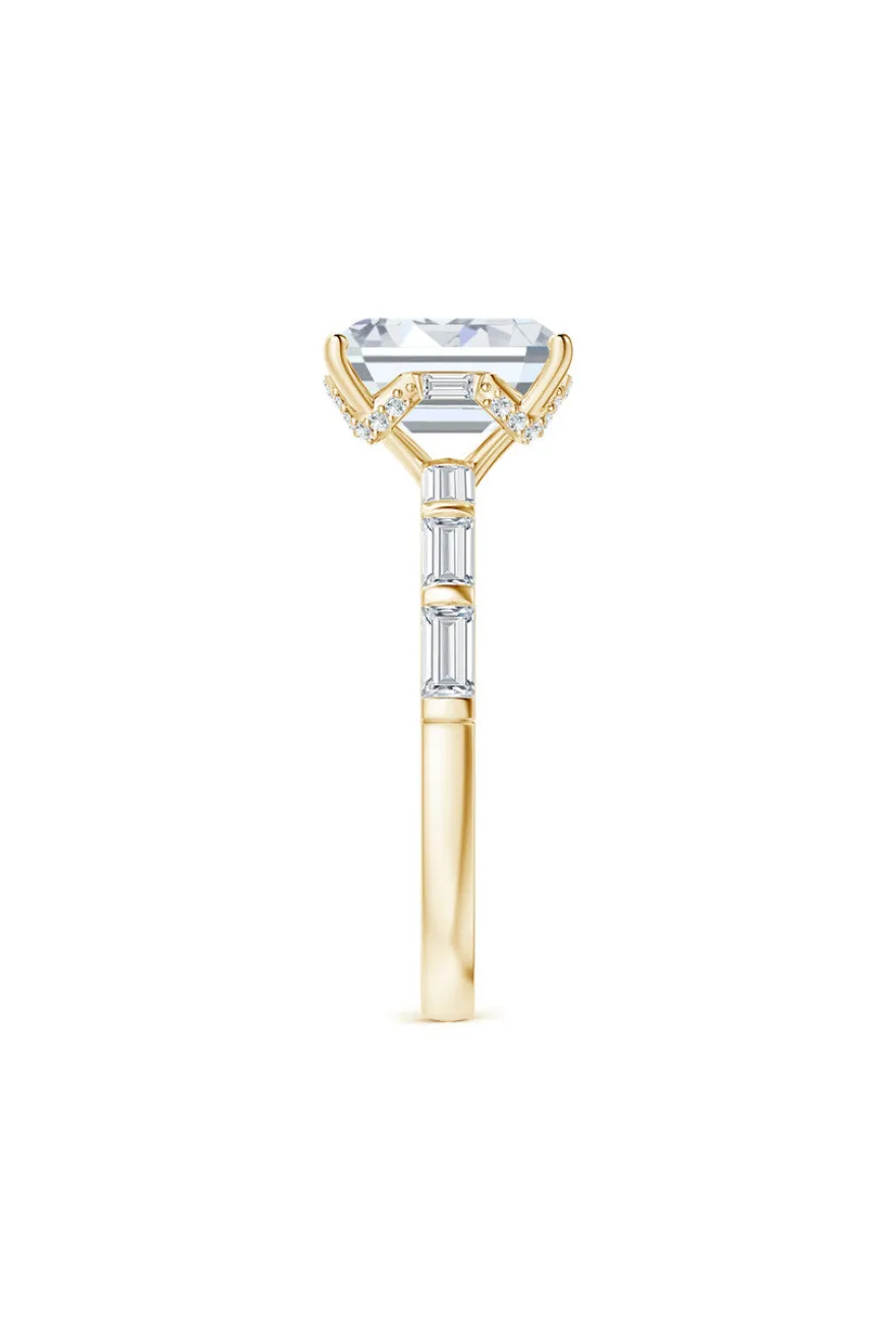 Orient Express Lab-Grown 14K Gold & Emerald Cut Diamond Solitaire Ring