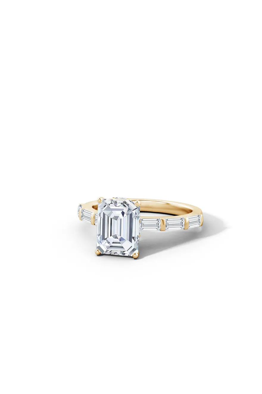 Orient Express Lab-Grown 14K Gold & Emerald Cut Diamond Solitaire Ring