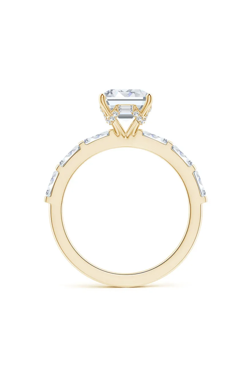 Orient Express Lab-Grown 14K Gold & Emerald Cut Diamond Solitaire Ring