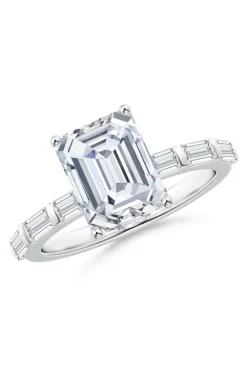 Orient Express Lab-Grown 14K Gold & Emerald Cut Diamond Solitaire Ring