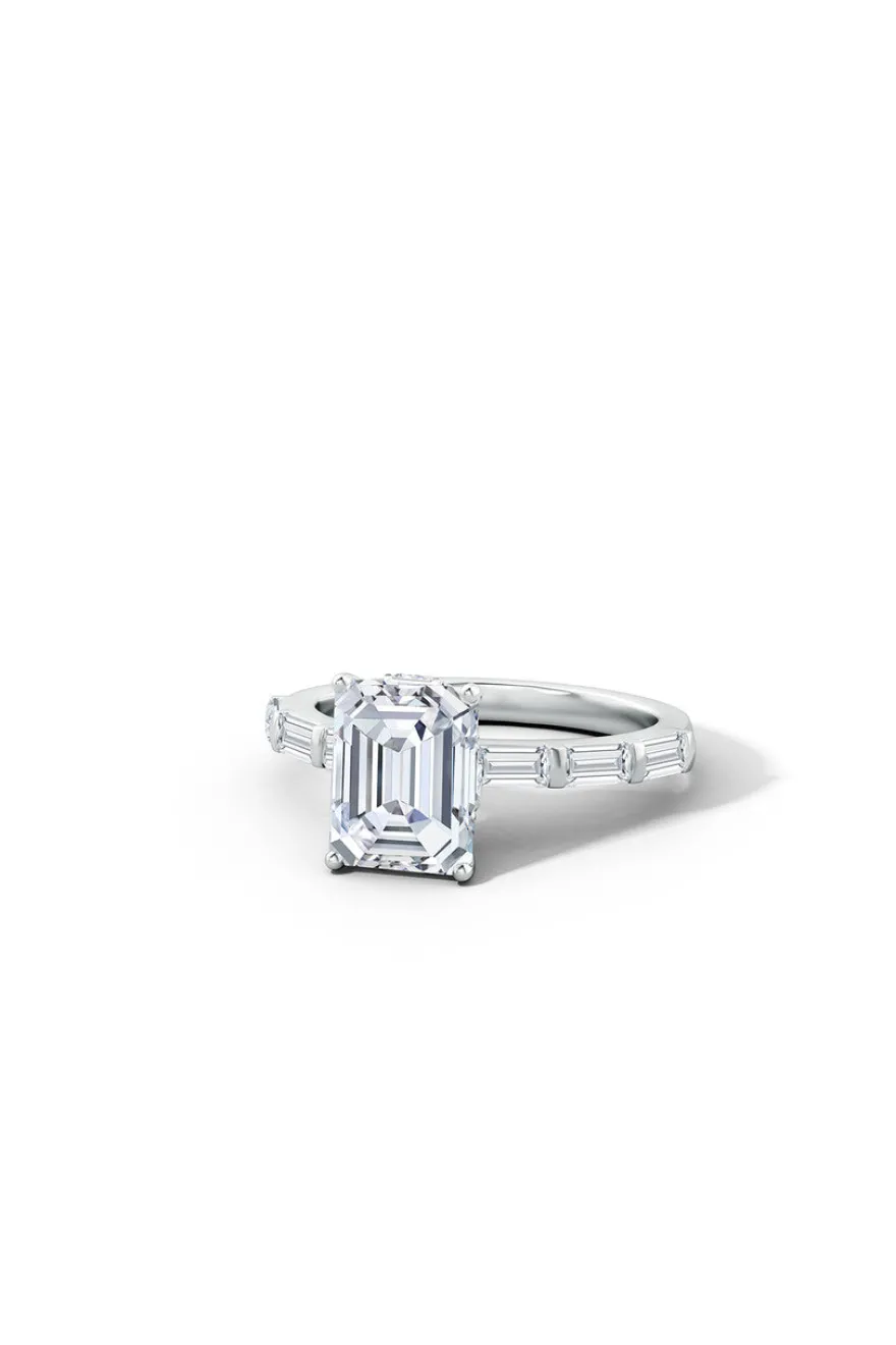 Orient Express Lab-Grown 14K Gold & Emerald Cut Diamond Solitaire Ring