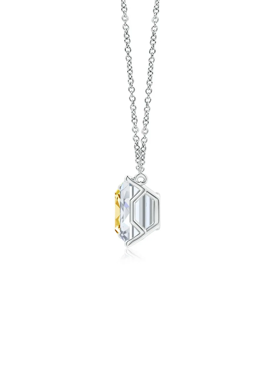 Orient Express Lab-Grown 14K Gold with Yellow & White Diamond Two Stone Pendant Necklace