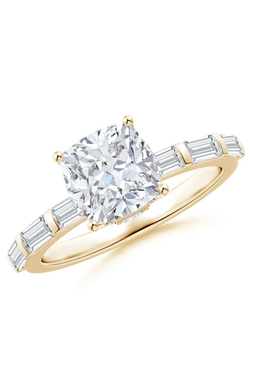 Orient Express Lab-Grown 14K Gold & Cushion Diamond Solitaire Ring