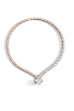 Orient Express Lab-Grown 14K Gold & Cushion Diamond Statement Necklace